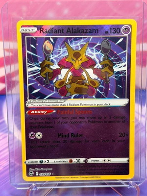 Radiant Alakazam Pokemon card new 059/195