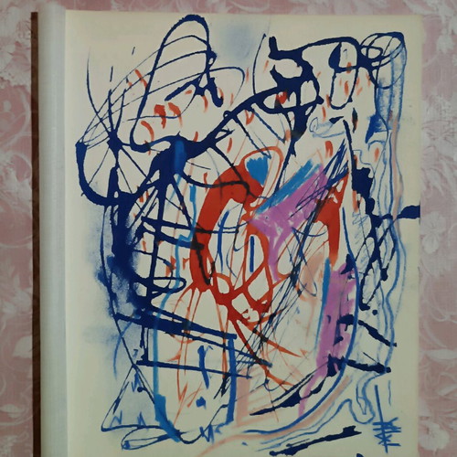 Abstract art triptych BLUE made to order
