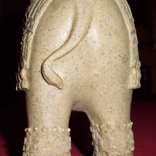 (FENG SHUI) DECORATIVE ELEPHANT (H:13cm-W:8.5cm-M:20cm-W: 620gr.)