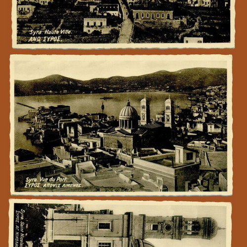 Postcards like new, Syros Ano Syros Port Agios Nikolaos