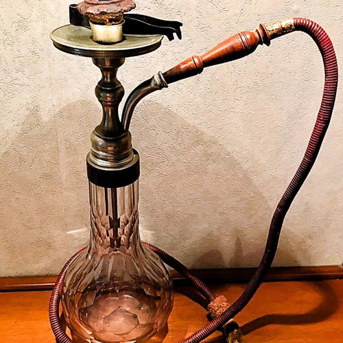 Hookah collectible old handmade used with glass base