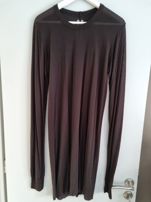 Rick Owens basic silk viscose longsleeve shirt new, size L, black