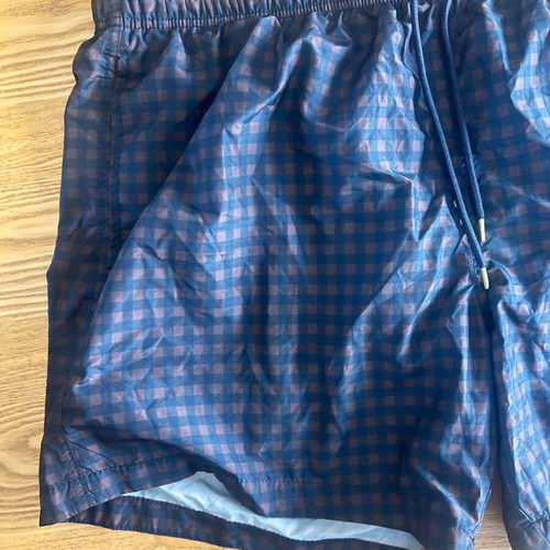 H&M checked brown black XL swim shorts like new