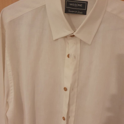 Missone White Men's Dress Shirt L like new
