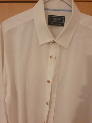 Missone White Men's Dress Shirt L like new
