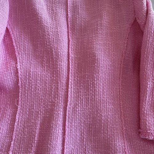 Zara tweed jacket manteau with 3/4 sleeves like new, pink, size M