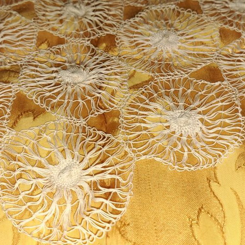 Handmade knitted set 2 table runners and 2 placemats beige like new