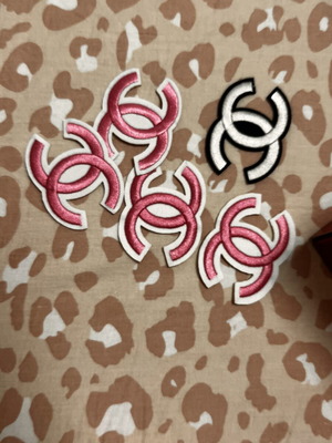 Chanel fabric stickers new, set of 5