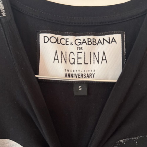 Dolce & Gabbana T-shirt with Angelina Jolie print, like new, size S, black
