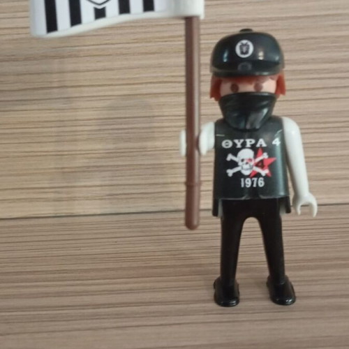 Playmobil PAOK Fan Figure like new with team flag