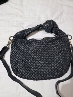 Leather woven bag new