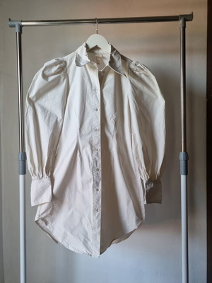 H&M cotton dress with puff sleeves, size S 36