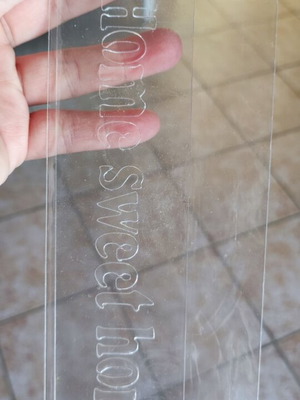 Stencil with inscription new