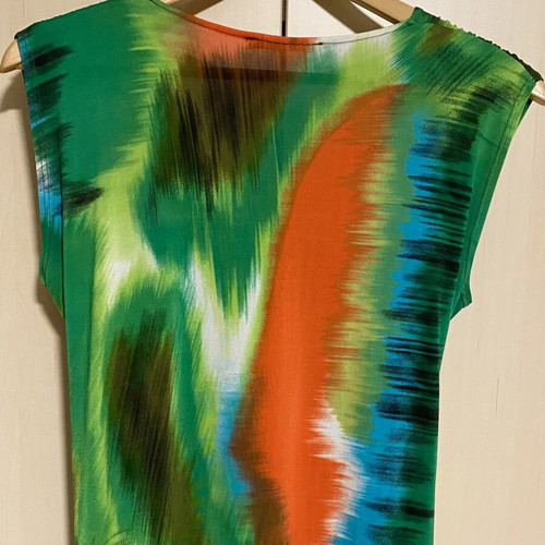 Mademoiselle midi dress new, colorful with soft elastic fabric