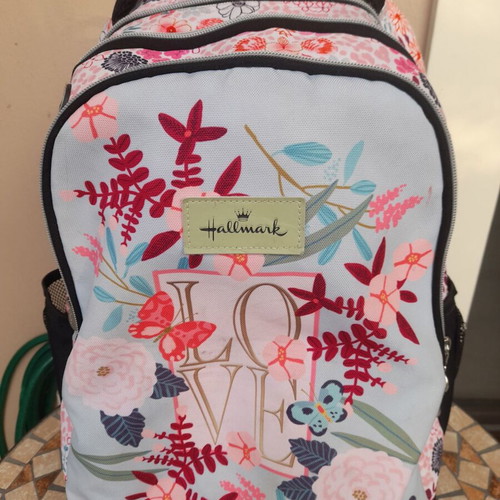 Hallmark school bag with floral design