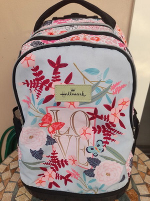Hallmark school bag with floral design