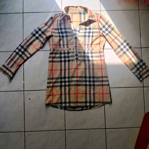 Burberry tunic small checked like new