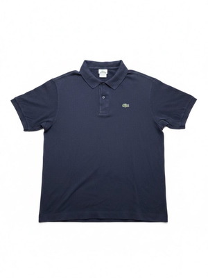 Lacoste τενίσκα με γιακά XL μεταχειρισμένη, τoμνός μπλε με λογότυπο κροκόδειλου