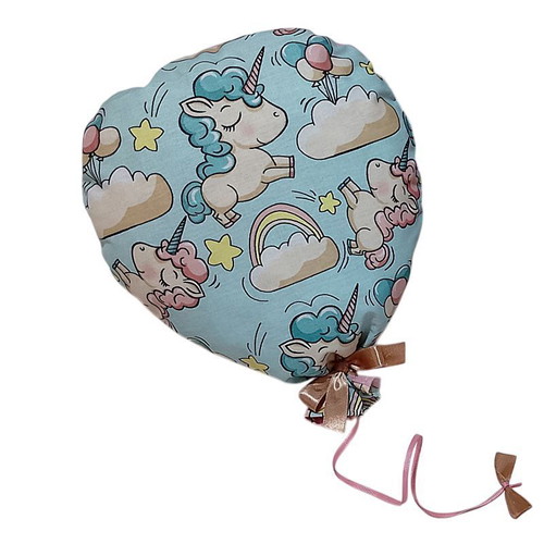 Set of 2 hanging decorative balloons with unicorns, cotton
