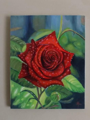 Oil painting new, Rose 50x40 cm