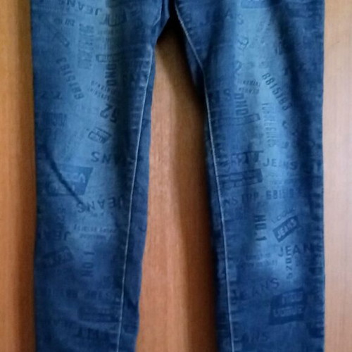 Elastic women's jeans pants M blue like new