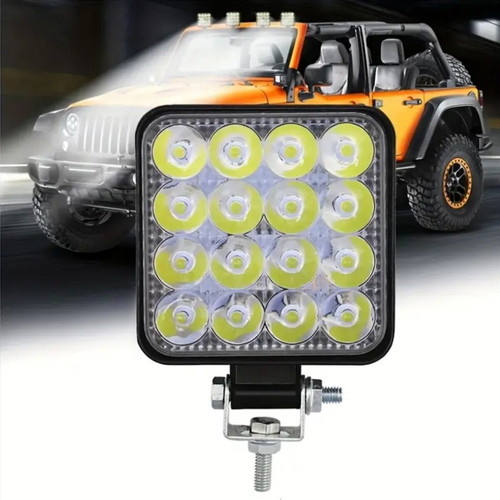 Led Work Light 48W IP67 With 16 High-Power LEDs For Offroad Vehicles
