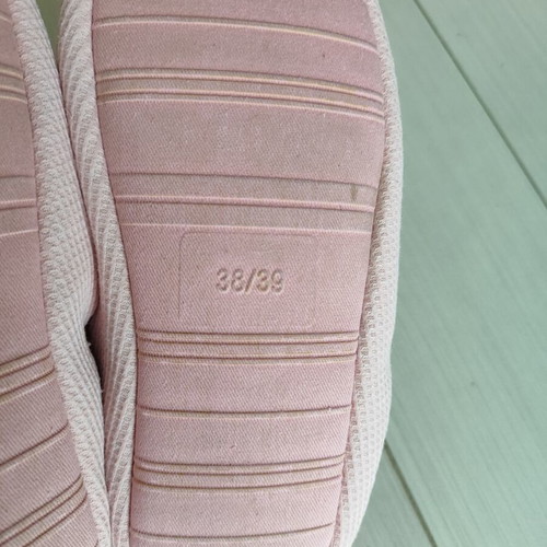 Women's canvas slippers like new, size 38/39, soft pink