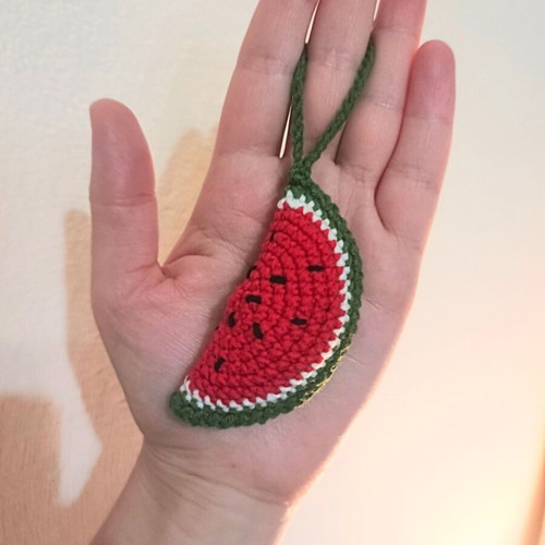 Watermelon keychain new handmade from scratch