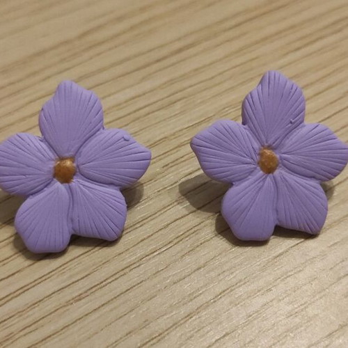 Polymer Clay Earrings New Lilac Color