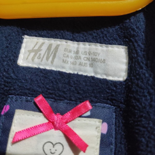 H&M girls' jacket 9-10 years 140 cm like new, blue and pink