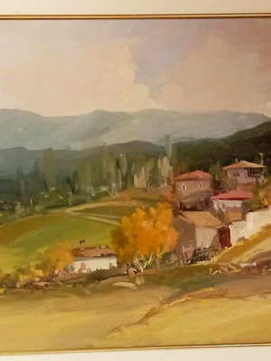 Vas. Kolokythas 1948 oil painting on canvas like new, 120x90 cm