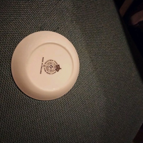Royal Worcester Fine Bone China plate like new with purple flower pattern