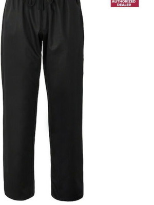 Giblor's Plutone Chef Pants Black with Elastic Waist, New, Size XL
