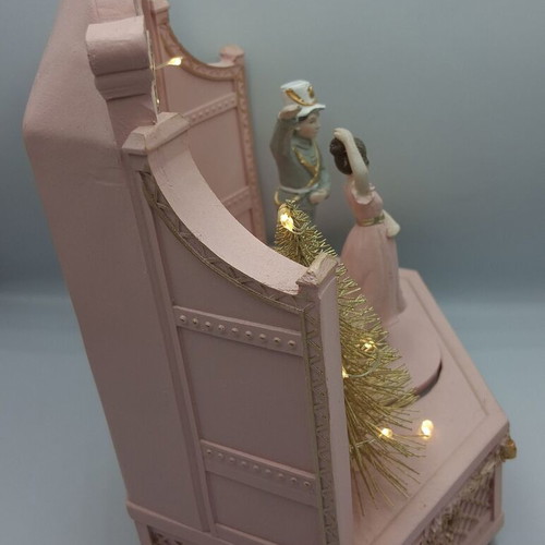 Nutcracker and Ballerina Christmas Music Box like new