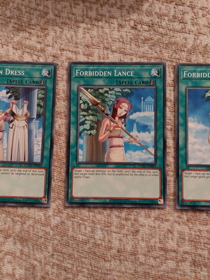 Yu-Gi-Oh Forbidden Dress, Lance, Chalice like new