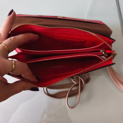 Crossbody bag new, beige color