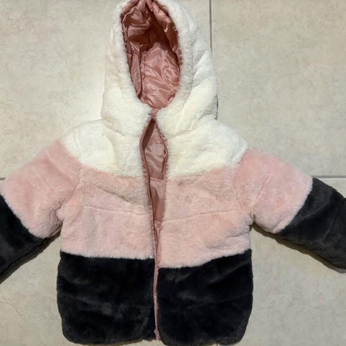 Reversible toddler jacket like new, ages 2-3, pink and gray