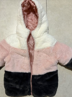 Reversible toddler jacket like new, ages 2-3, pink and gray