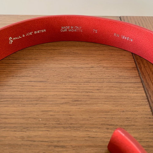 Paul & Joe sister leather belt like new, burnt red-coral