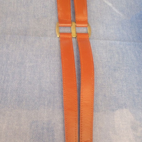 Wide women's belt vintage style, terracotta orange