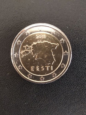 Κέρμα 2 ευρώ Εσθονίας 2018 μεταχειρισμένο σε κάψουλα προστασίας