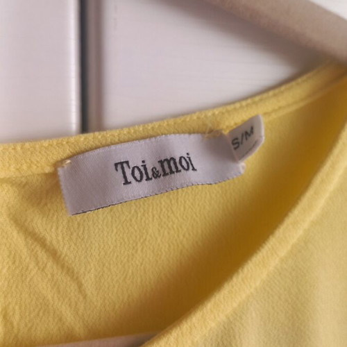 Toi & Moi women's blouse, soft yellow, size M/38/10