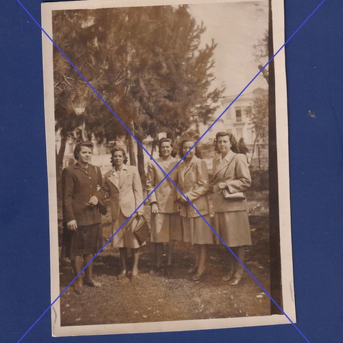 Photo of women's group Volos April 1948 used 6.5x8.5 cm