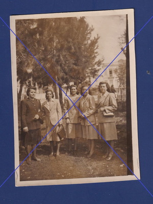 Photo of women's group Volos April 1948 used 6.5x8.5 cm