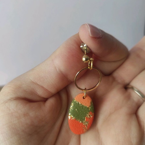 Handmade earrings like new, gold color