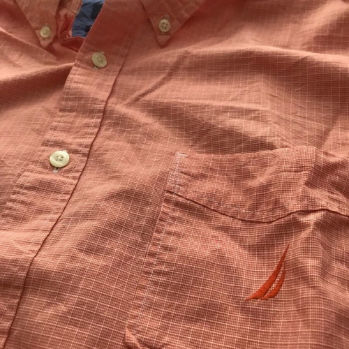 Nautica shirt L orange like new