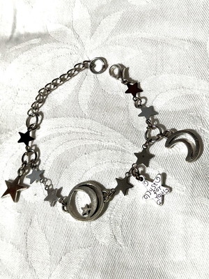 Starry steel chain bracelet like new, stainless steel