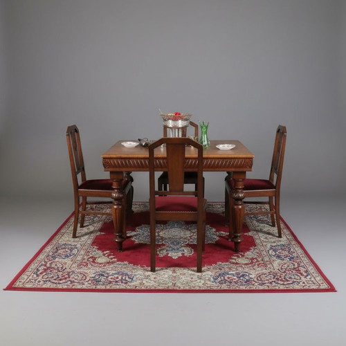 Classic handmade solid wood dining set like new