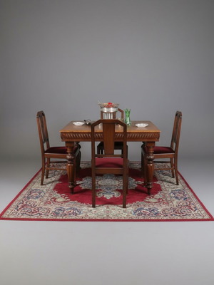 Classic handmade solid wood dining set like new
