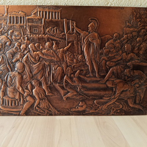 The Speech of Pericles Copper Engraving Like New 57.5x36.5 cm